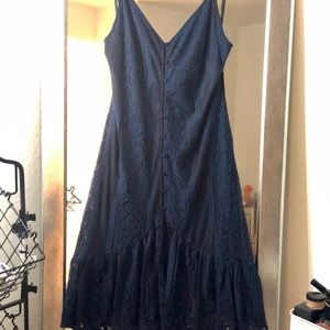 Lulus boho blue lace dress